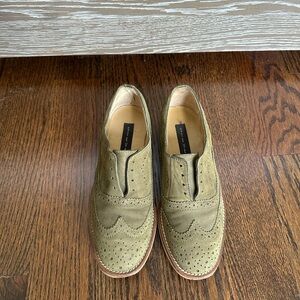 Steve Madden Olive Green Women Brogue Shoes Size 7